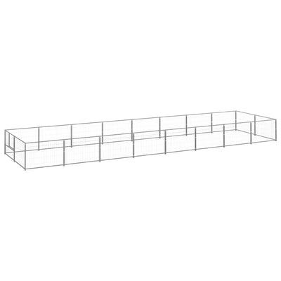Dog Kennel Silver 16 m² Steel Payday Deals