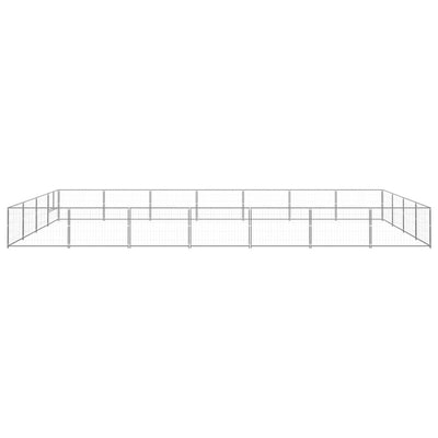 Dog Kennel Silver 28 m² Steel Payday Deals
