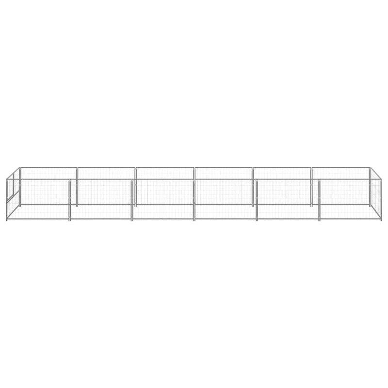 Dog Kennel Silver 6 m² Steel Payday Deals