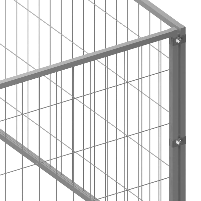 Dog Kennel Silver 6 m² Steel Payday Deals