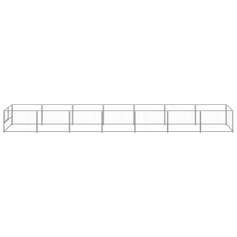 Dog Kennel Silver 7 m² Steel Payday Deals