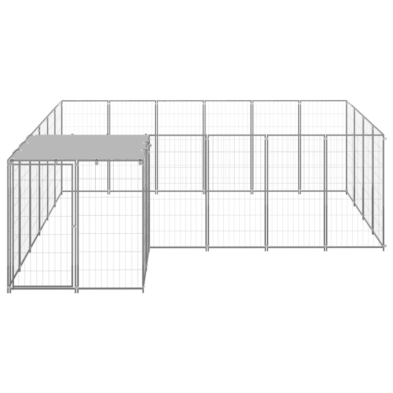 Dog Kennel Silver 8.47 m² Steel Payday Deals