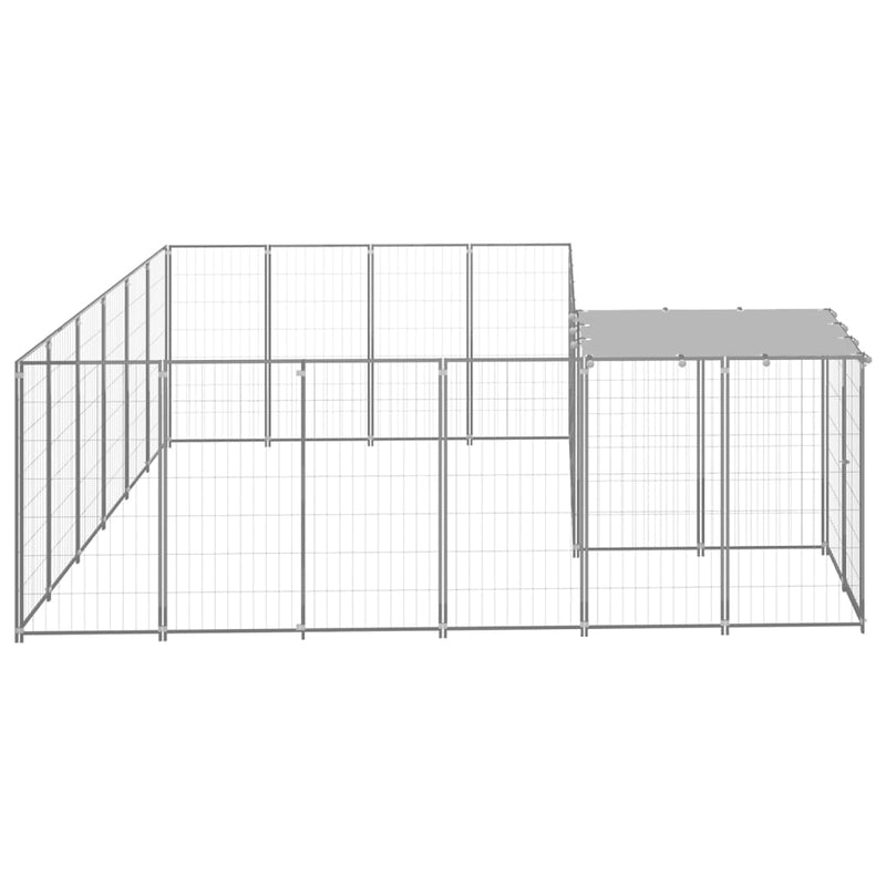 Dog Kennel Silver 8.47 m² Steel Payday Deals