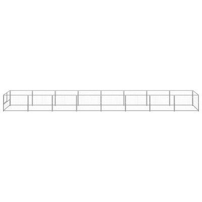 Dog Kennel Silver 8 m² Steel Payday Deals
