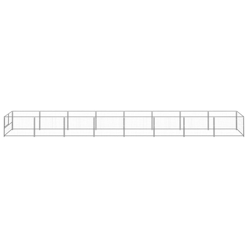Dog Kennel Silver 8 m² Steel Payday Deals