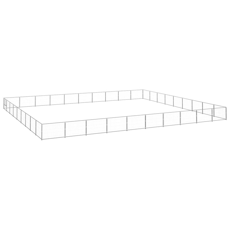 Dog Kennel Silver 90 m² Steel Payday Deals