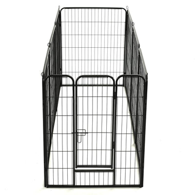 Dog Playpen 8 Panels Steel 80x100 cm Black Payday Deals