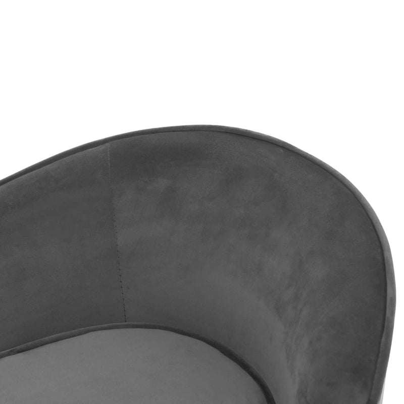 Dog Sofa Grey 69x49x40 cm Plush and Faux Leather Payday Deals