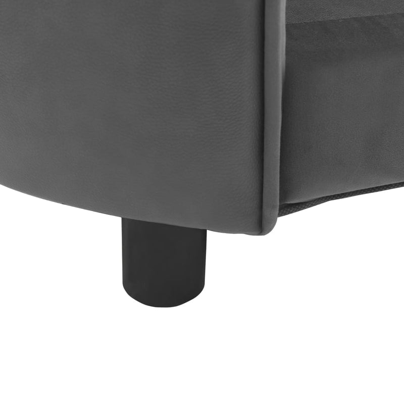 Dog Sofa Grey 69x49x40 cm Plush and Faux Leather Payday Deals