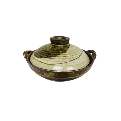 Donabe Japanese Kyoan 24.5cm Clay Pot Ceramic Hot Pot Casserole #8 2-3people 1.5L Payday Deals