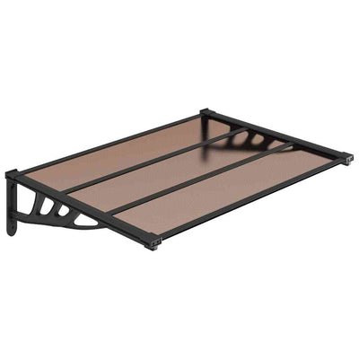 Door Canopy Black 122x90 cm Polycarbonate Payday Deals