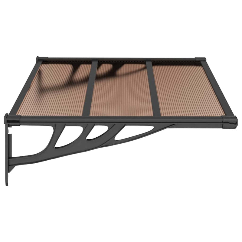 Door Canopy Black 122x90 cm Polycarbonate Payday Deals