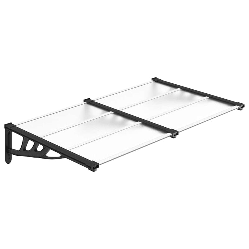 Door Canopy Black and Transparent 152.5x90 cm Polycarbonate Payday Deals