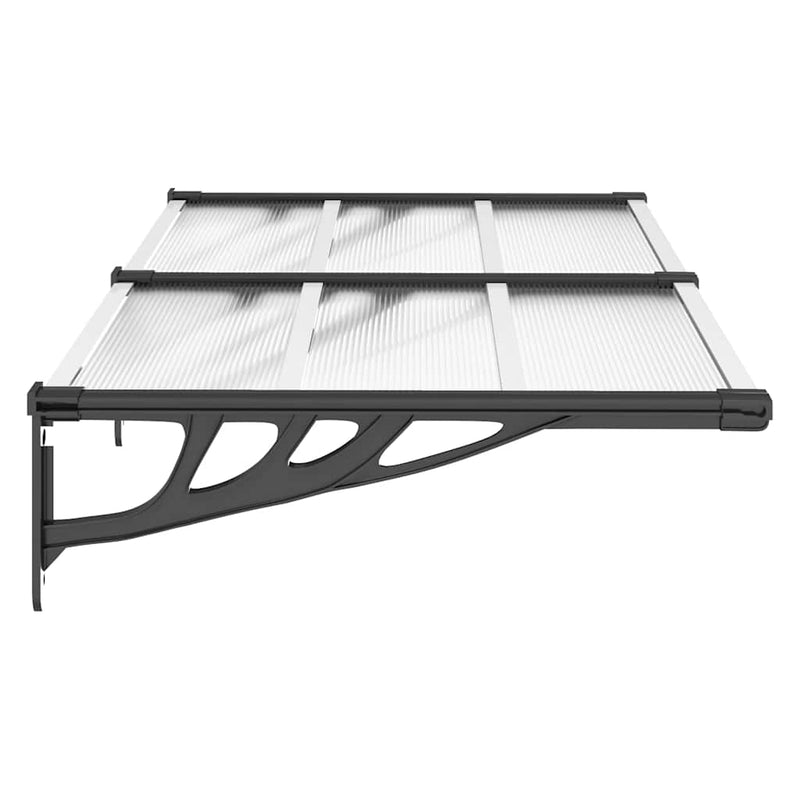 Door Canopy Black and Transparent 152.5x90 cm Polycarbonate Payday Deals