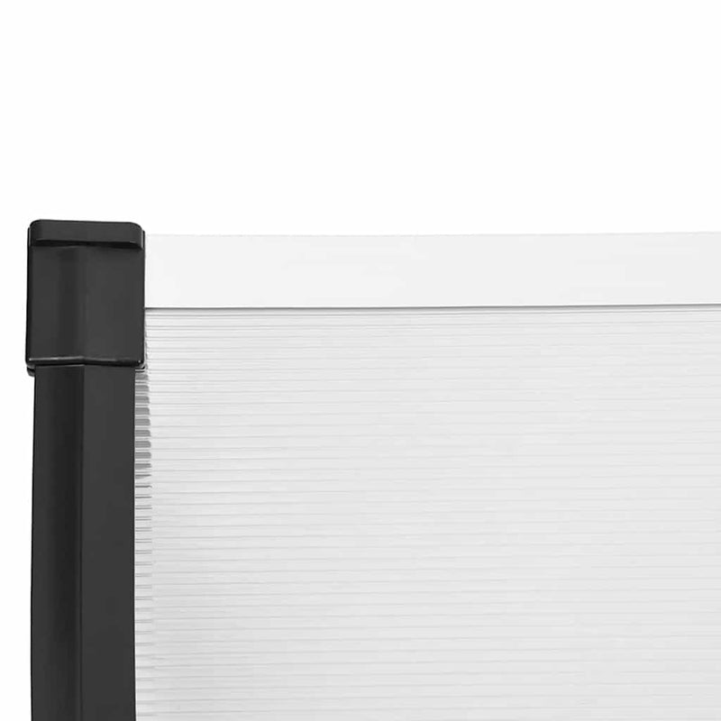 Door Canopy Black and Transparent 152.5x90 cm Polycarbonate Payday Deals