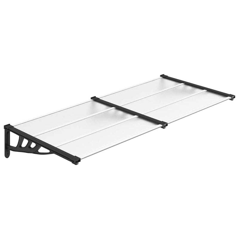 Door Canopy Black and Transparent 199x90 cm Polycarbonate Payday Deals