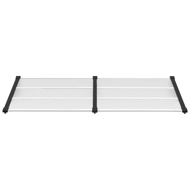 Door Canopy Black and Transparent 199x90 cm Polycarbonate Payday Deals
