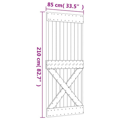 Door NARVIK 85x210 cm Solid Wood Pine Payday Deals