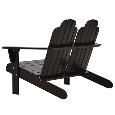 Double Adirondack Chair Wood Brown Payday Deals