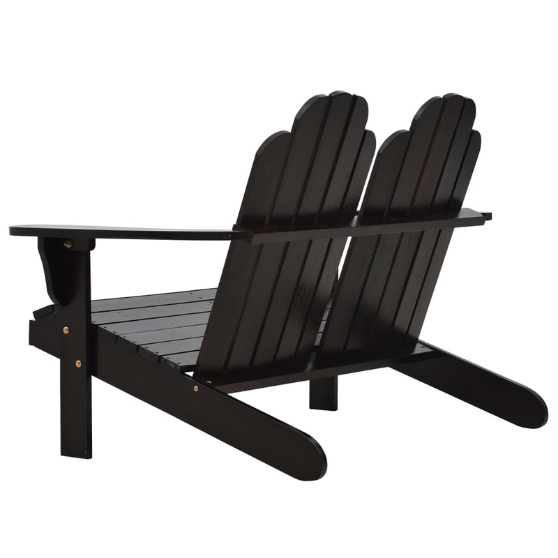 Double Adirondack Chair Wood Brown Payday Deals