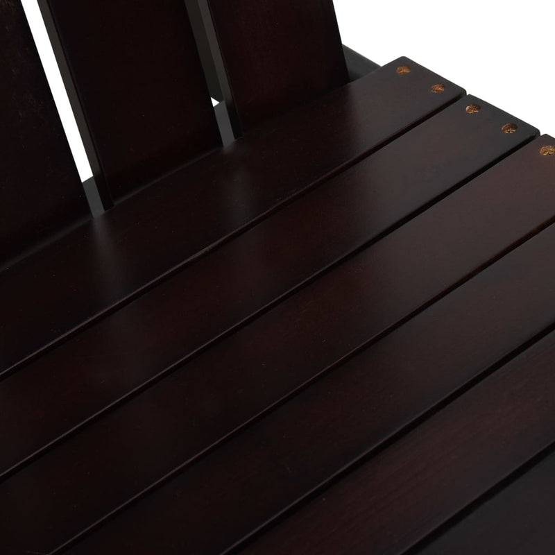 Double Adirondack Chair Wood Brown Payday Deals