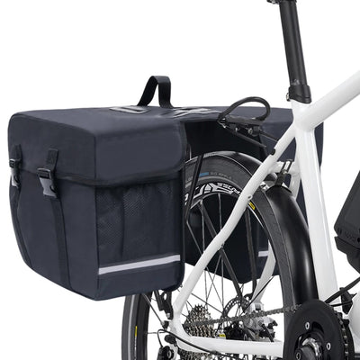 Double Bicycle Bag for Pannier Rack Waterproof 35 L Black Payday Deals