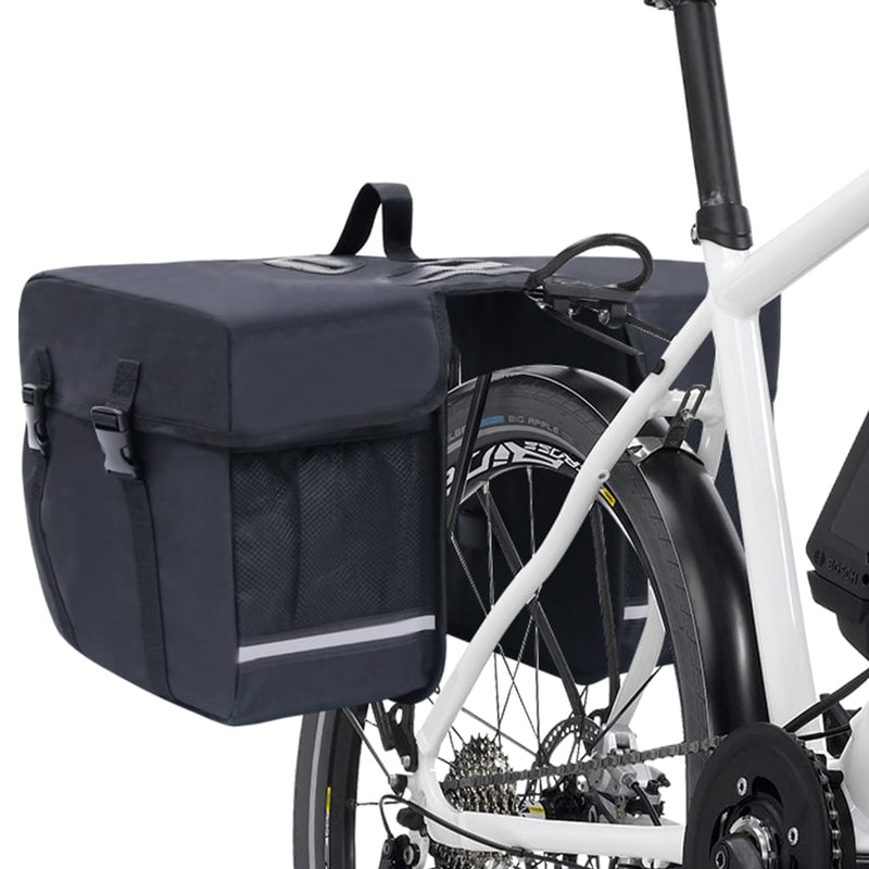 Double Bicycle Bag for Pannier Rack Waterproof 35 L Black Payday Deals