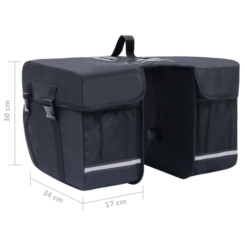 Double Bicycle Bag for Pannier Rack Waterproof 35 L Black Payday Deals