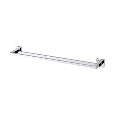 Double Classic Chrome Towel Bar Rail Bathroom Payday Deals