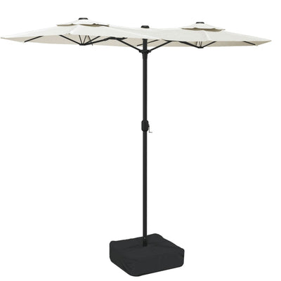 Double-Head Garden Parasol Sand White 316x240 cm Payday Deals