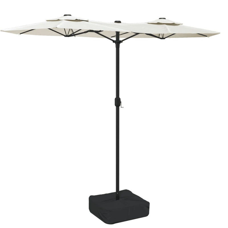 Double-Head Garden Parasol Sand White 316x240 cm Payday Deals