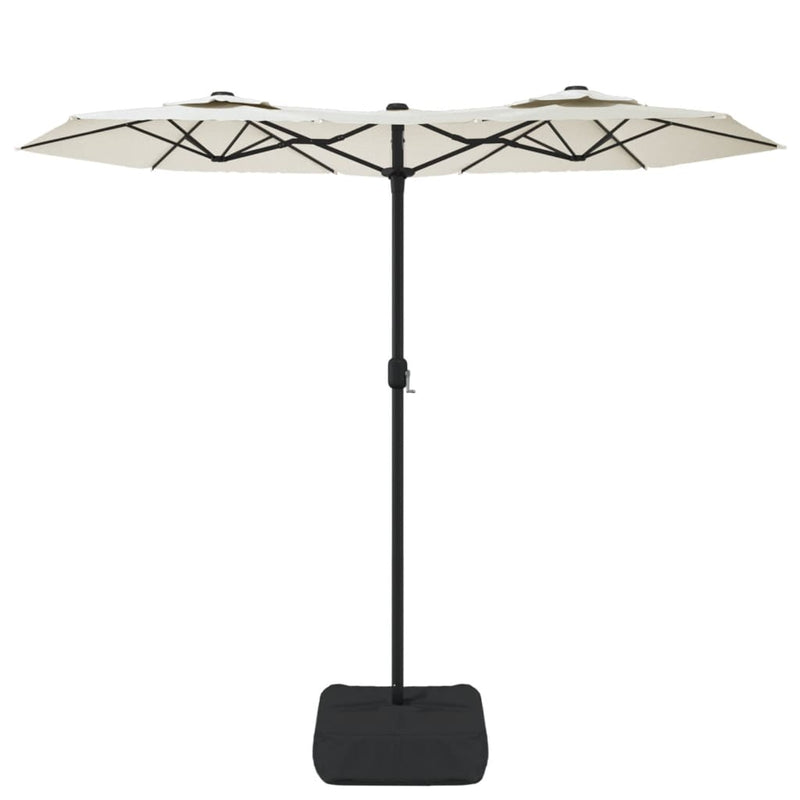 Double-Head Garden Parasol Sand White 316x240 cm Payday Deals