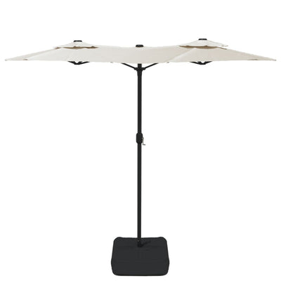 Double-Head Garden Parasol Sand White 316x240 cm Payday Deals
