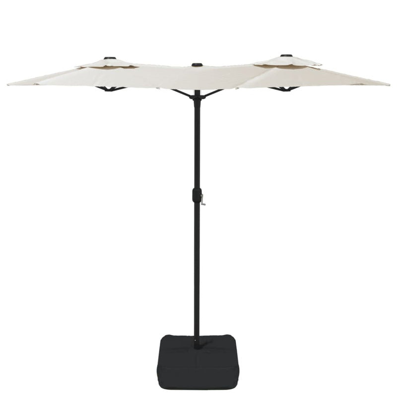 Double-Head Garden Parasol Sand White 316x240 cm Payday Deals