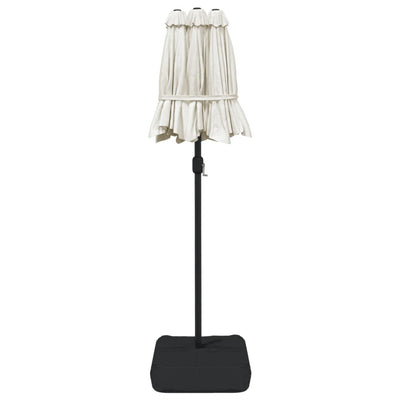 Double-Head Garden Parasol Sand White 316x240 cm Payday Deals