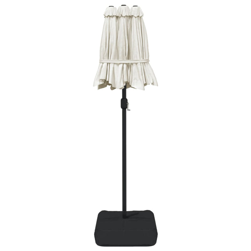 Double-Head Garden Parasol Sand White 316x240 cm Payday Deals