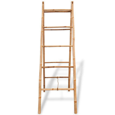 Double Towel Ladder with 5 Rungs Bamboo 50x160 cm Payday Deals