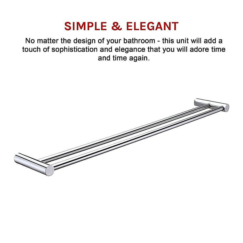 Double Towel Rail Grade 304 Stainless Steel 620mm Payday Deals