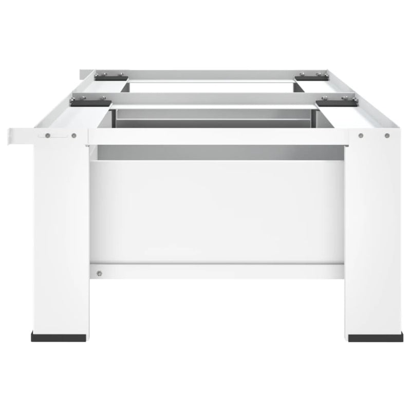 Double Washing and Drying Machine Pedestal with Drawers White Payday Deals
