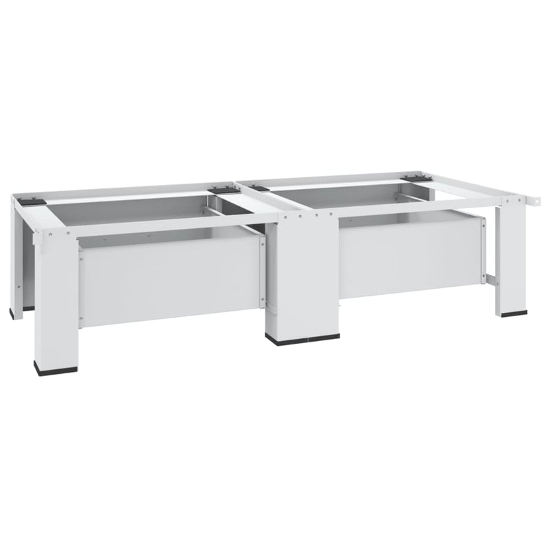 Double Washing and Drying Machine Pedestal with Drawers White Payday Deals