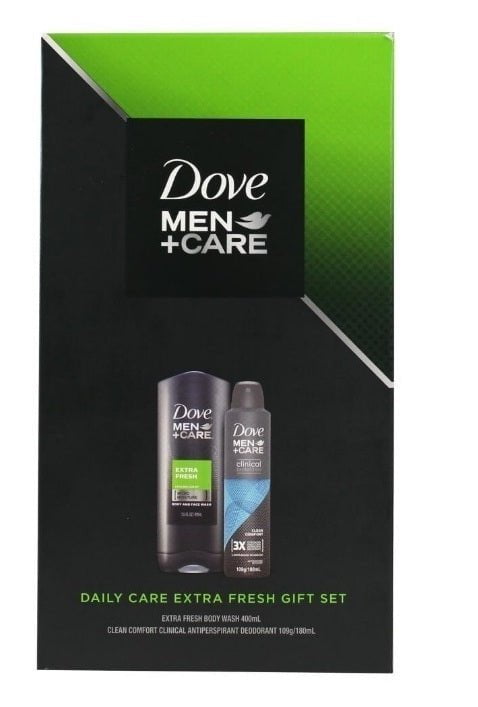 Dove Men Gift Set Daily Care Extra Fresh Body Wash 400Ml & Deodorant 109G Payday Deals
