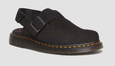 Dr. Martend Jorge II Sling Back Shoes Sandals Slip On in Black Suede Payday Deals