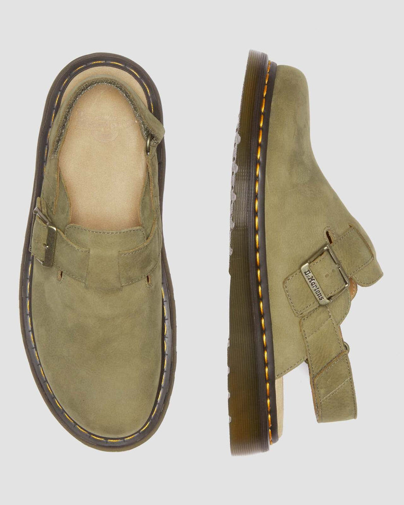 Dr. Martend Jorge II Sling Back Shoes Sandals Slip On in Olive Nubuck Payday Deals