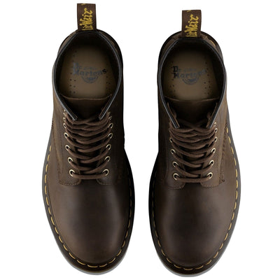 Dr. Martens 1460 8 Up Crazy Horse Leather Boots Shoes - Gaucho Brown Payday Deals