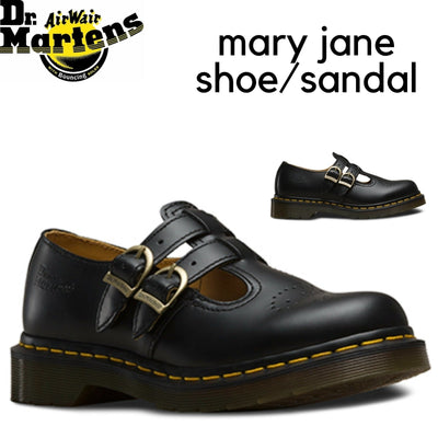 Dr. Martens 8065 Double Strap Mary Jane Shoes Flats Leather School Style Sandals Payday Deals