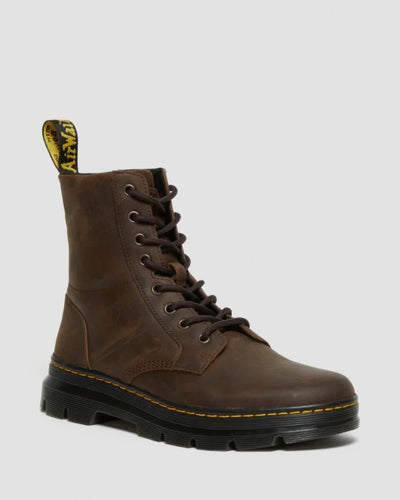 Dr. Martens Combs Leather 8 Eye Boots Shoes Combat in Crazy Horse Gaucho