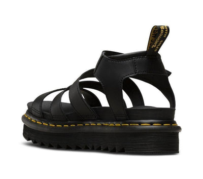 Dr. Martens Womens Blaire Hydro Leather Sandals - Black Payday Deals