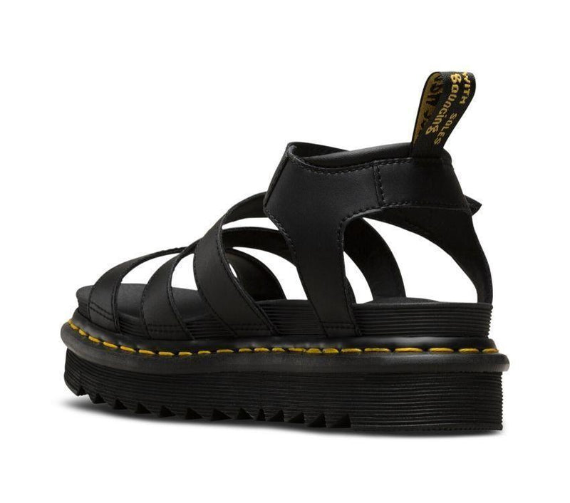 Dr. Martens Womens Blaire Hydro Leather Sandals - Black Payday Deals