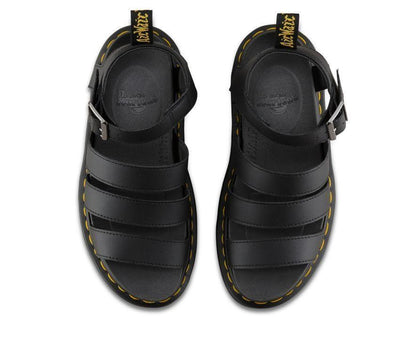 Dr. Martens Womens Blaire Hydro Leather Sandals - Black Payday Deals