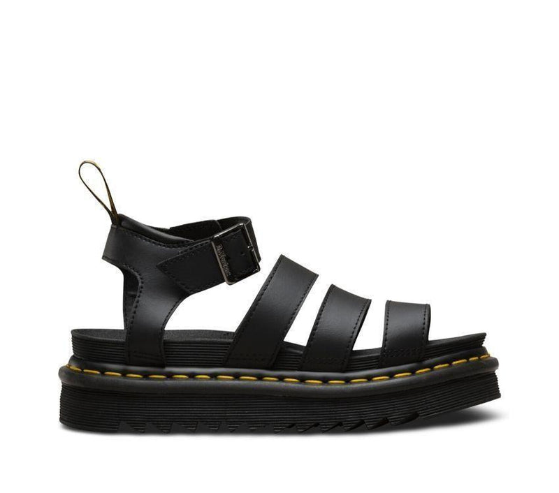 Dr. Martens Womens Blaire Hydro Leather Sandals - Black Payday Deals